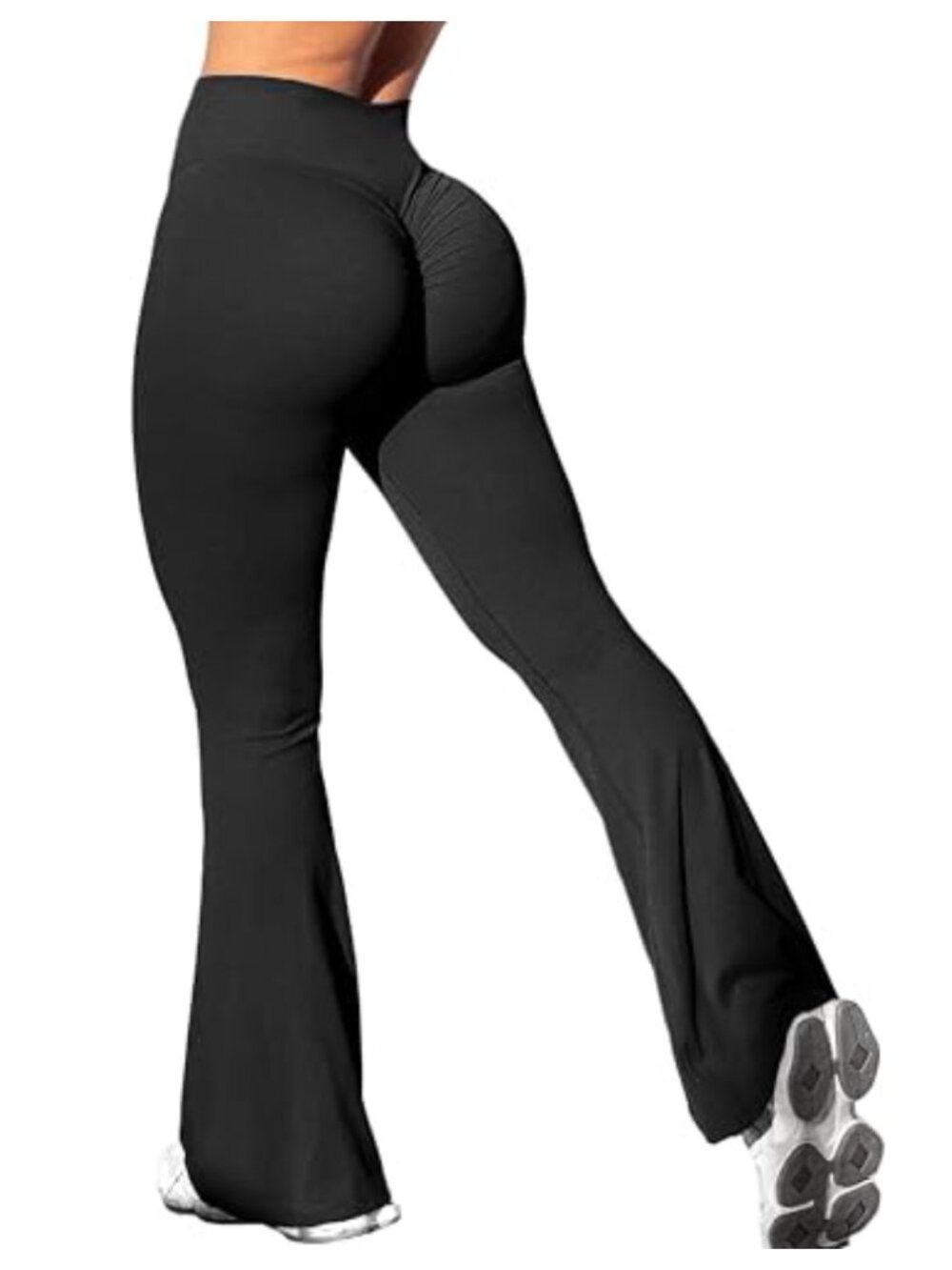 Women's Flared Bell Bottom Yoga Pants High Waisted Scrunch Butt Tummy Control